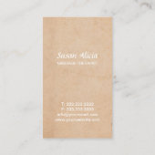 Massagetherapie Bodywork  Therapist Visitekaartje (Achterkant)