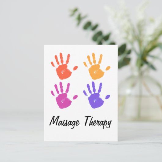 Massagetherapie briefkaart (Staand voorkant)
