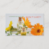 Massagetherapie Daisy Essentiële Olie Aromatherapi Visitekaartje (Voorkant)