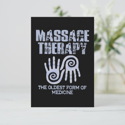 Massagetherapie de oudste kaart (Staand voorkant)