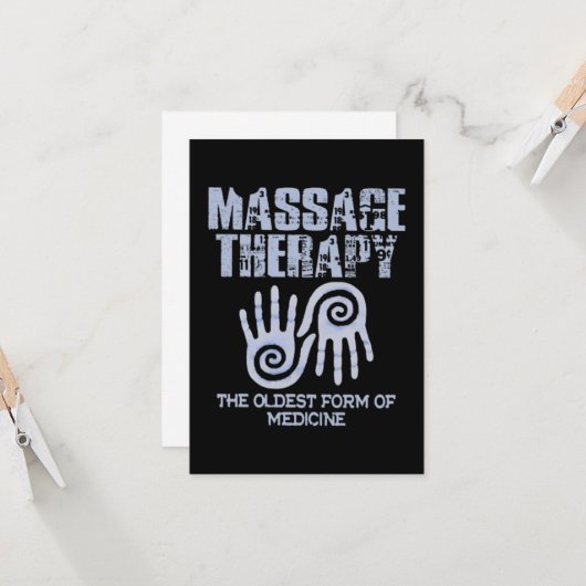 Massagetherapie de oudste kaart (Voorkant / Achterkant in situ)