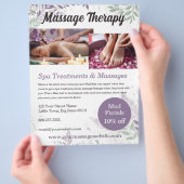 Massagetherapie Diensten Flyer Sjabloon (Hand)