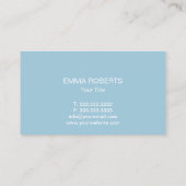 Massagetherapie Elegant Blauw Lotus Bloemen Spa Visitekaartje (Achterkant)