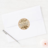  massagetherapie Elegant Gold Lotus Ronde Sticker (Envelop)