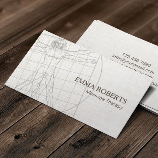 Massagetherapie Elegant Linen Professional Visitekaartje