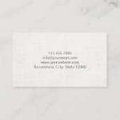 Massagetherapie Elegant Linen Professional Visitekaartje (Achterkant)