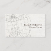 Massagetherapie Elegant Linen Professional Visitekaartje (Voorkant)