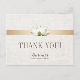 Massagetherapie Elegant Lotus Salon SPA Dank u wel Briefkaart