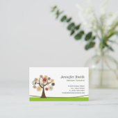 Massagetherapie - Elegant Tree of Life Visitekaartje (Staand voorkant)