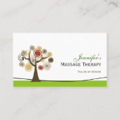 Massagetherapie - Elegant Tree of Life Visitekaartje (Achterkant)