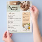 Massagetherapie Flyer Sjabloon (Hand)