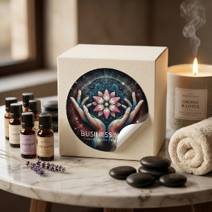Massagetherapie Genezende Handen Energie Spa Welzi Ronde Sticker