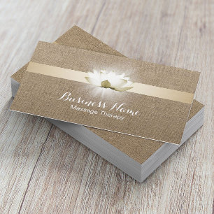 Massagetherapie Glotus Healing Salon Burlap Visitekaartje