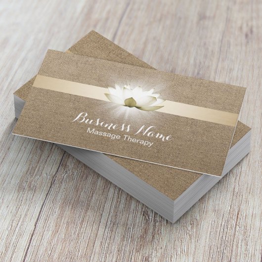 Massagetherapie Glotus Healing Salon Burlap Visitekaartje