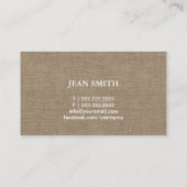 Massagetherapie Glotus Healing Salon Burlap Visitekaartje (Achterkant)