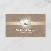 Massagetherapie Glotus Healing Salon Burlap Visitekaartje (Voorkant)