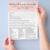 Massagetherapie Goedgekeurd begrotingsformulier Flyer (Hand)