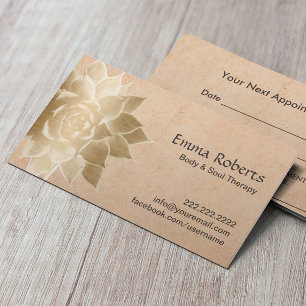 massagetherapie Gold Lotus Appointment Afsprakenkaartje