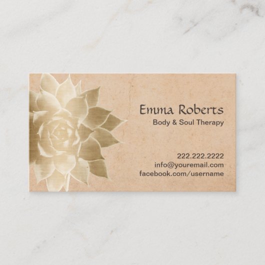  massagetherapie Gold Lotus Loyalty Punch (Voorkant)