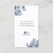 Massagetherapie Handen Blauwe Botanische Spa Visitekaartje (Achterkant)