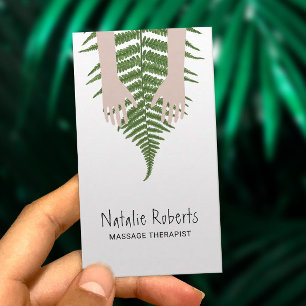 Massagetherapie Hands Fern Botanische Spa Visitekaartje