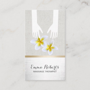 Massagetherapie Hands Silver Linen Spa Visitekaartje