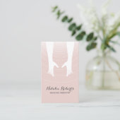 Massagetherapie Hands Spa Blush Pink Visitekaartje (Staand voorkant)