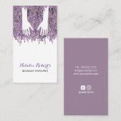 Massagetherapie Hands Spa Lavender Visitekaartje (Voorkant / Achterkant)