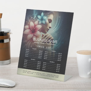 Massagetherapie Healing Hand Energy Spa Prijslijst Reclamebord Met Voetstuk