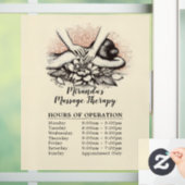 Massagetherapie Healing Hands Energie Openingsuren Raamsticker (Huis)