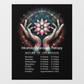 Massagetherapie Healing Hands Energie Openingsuren Raamsticker (Vel)