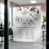 Massagetherapie Healing Hands Energie Openingsuren Raamsticker