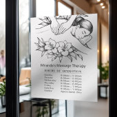 Massagetherapie Healing Hands Energy Openingsuren Raamsticker