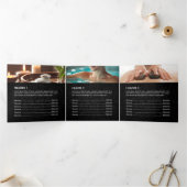 Massagetherapie Healing Hands Energy Spa Trifold Drieluik Kaart (Binnen)