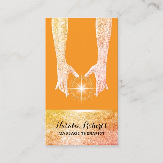 Massagetherapie Healing Hands Energy Spa Visitekaartje (Voorkant)