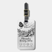 Massagetherapie Healing Hands Energy Spa Wellness Bagagelabel (Voorkant verticaal)