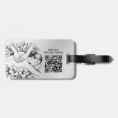 Massagetherapie Healing Hands Energy Spa Wellness Bagagelabel (Achterkant horizontaal)