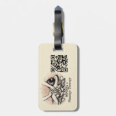 Massagetherapie Healing Hands Energy Spa Wellness Bagagelabel (Achterkant verticaal)