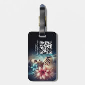 Massagetherapie Healing Hands Energy Spa Wellness Bagagelabel (Achterkant verticaal)