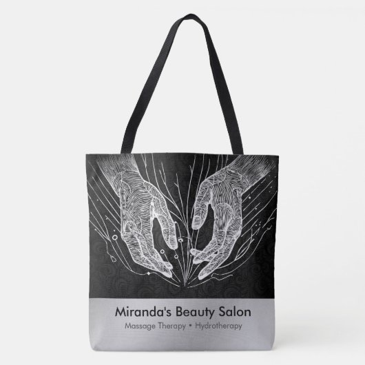 Massagetherapie Healing Hands Energy Spa Wellness Draagtas (Voorkant)