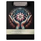 Massagetherapie Healing Hands Energy Spa Wellness Klembord (Voorkant)