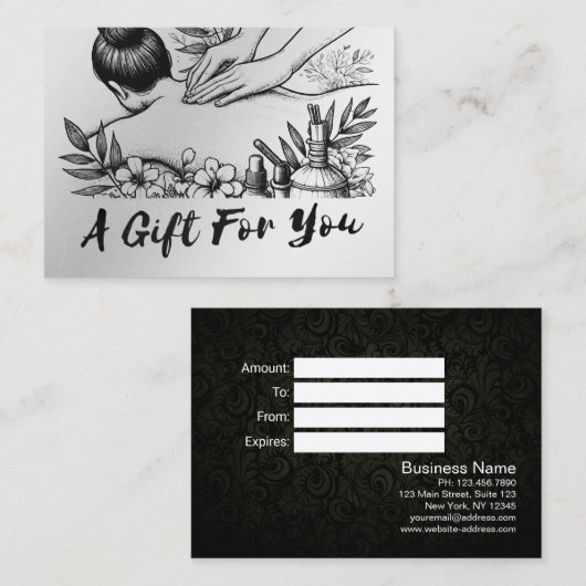 Massagetherapie Healing Hands Energy Spa Wellness Kortingskaartje (Voorkant / Achterkant)