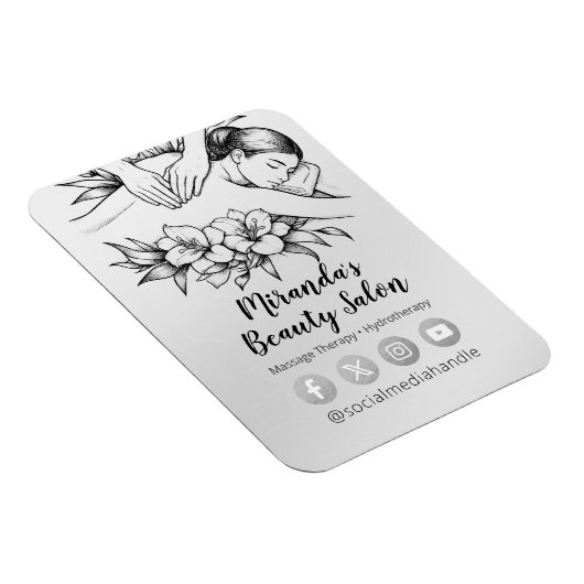 Massagetherapie Healing Hands Energy Spa Wellness Magneet (Rechterzijde)