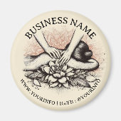 Massagetherapie Healing Hands Energy Spa Wellness Magneet (Voorkant)