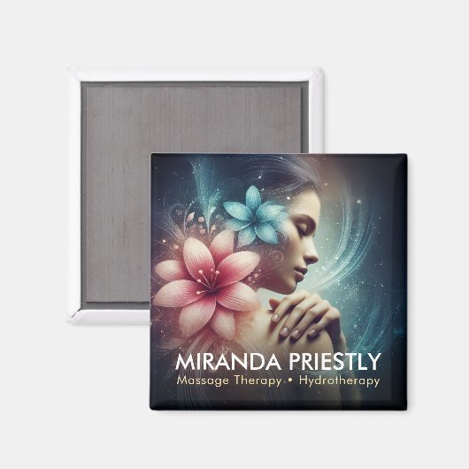 Massagetherapie Healing Hands Energy Spa Wellness Magneet (Voorkant / Achterkant)