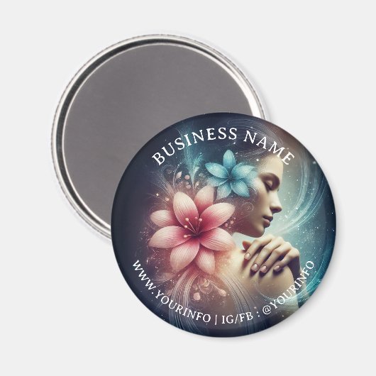 Massagetherapie Healing Hands Energy Spa Wellness Magneet (Voorkant / Achterkant)