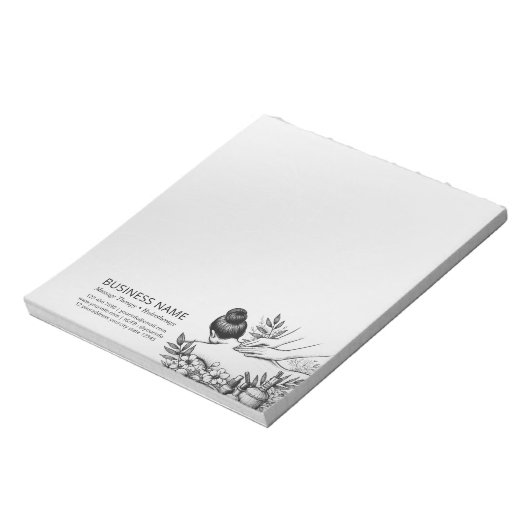 Massagetherapie Healing Hands Energy Spa Wellness Notitieblok (Gedraaid)