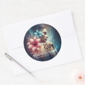 Massagetherapie Healing Hands Energy Spa Wellness Ronde Sticker (Envelop)