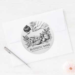Massagetherapie Healing Hands Energy Spa Wellness Ronde Sticker