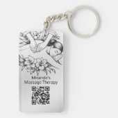 Massagetherapie Healing Hands Energy Spa Wellness Sleutelhanger (achterkant)
